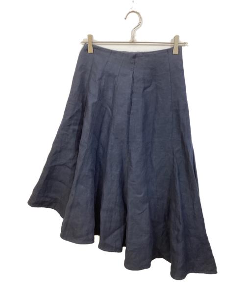 MADISON BLUE（マディソンブルー）MADISON BLUE (マディソンブルー) PANEL FLARE SKIRT LINEN TWILL ネイビー サイズ:	SIZE 01の古着・服飾アイテム