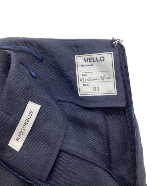 MADISON BLUE（マディソンブルー）MADISON BLUE (マディソンブルー) PANEL FLARE SKIRT LINEN TWILL ネイビー サイズ:	SIZE 01の古着・服飾アイテム