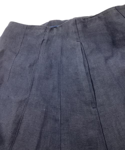 MADISON BLUE（マディソンブルー）MADISON BLUE (マディソンブルー) PANEL FLARE SKIRT LINEN TWILL ネイビー サイズ:	SIZE 01の古着・服飾アイテム