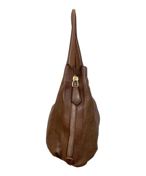 GIVENCHY（ジバンシィ）GIVENCHY (ジバンシィ) サイドジップレザーワンショルダーバッグ ブラウンの古着・服飾アイテム
