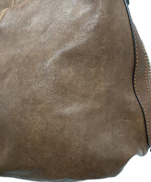 GIVENCHY（ジバンシィ）GIVENCHY (ジバンシィ) サイドジップレザーワンショルダーバッグ ブラウンの古着・服飾アイテム