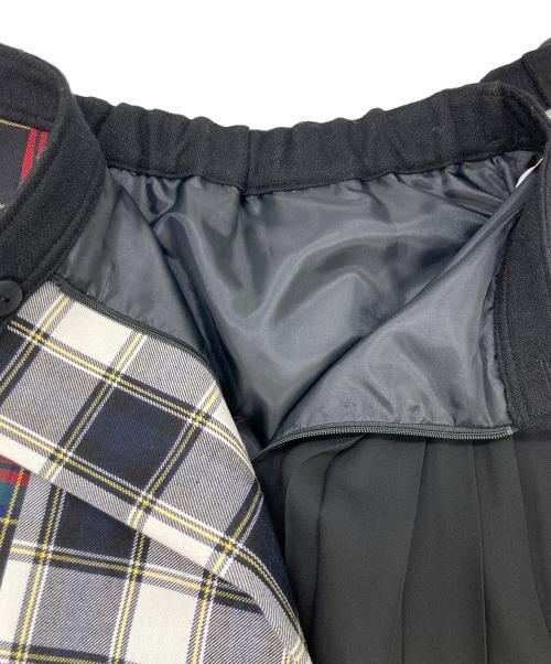 Diagram GRACE CONTINENTAL（ダイアグラム グレースコンチネンタル）Diagram GRACE CONTINENTAL (ダイアグラム グレースコンチネンタル) ウールチェックスカート ブラック サイズ:2-36の古着・服飾アイテム