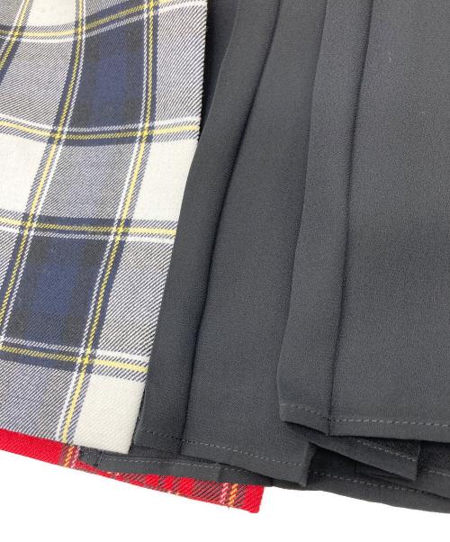 Diagram GRACE CONTINENTAL（ダイアグラム グレースコンチネンタル）Diagram GRACE CONTINENTAL (ダイアグラム グレースコンチネンタル) ウールチェックスカート ブラック サイズ:2-36の古着・服飾アイテム