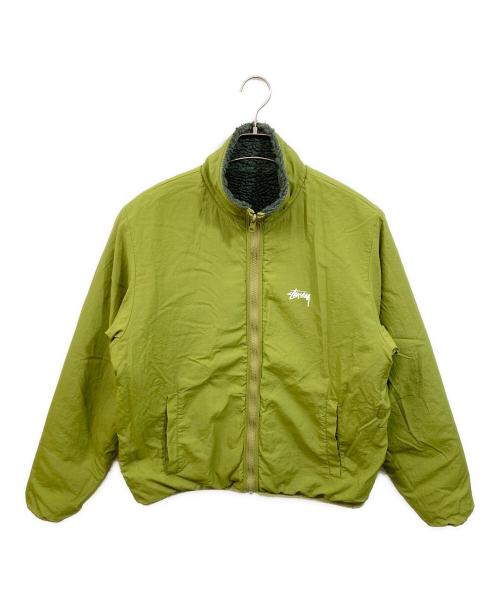 stussy（ステューシー）stussy (ステューシー) SHERPA REVERSIBLE JACKET グレー サイズ:Mの古着・服飾アイテム