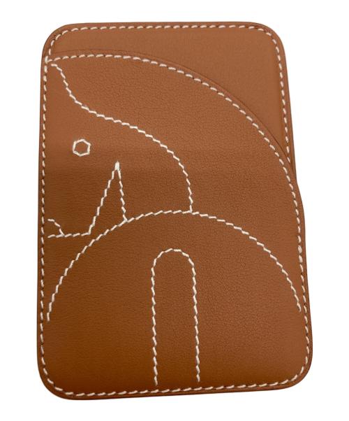 HERMES（エルメス）HERMES (エルメス) カードケース 《MagSafe》 エマン “シュヴァル” ゴールドの古着・服飾アイテム