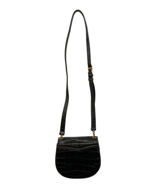 Sandro（サンドロ）Sandro (サンドロ) スウェード切替型押しショルダーバッグ ブラックの古着・服飾アイテム