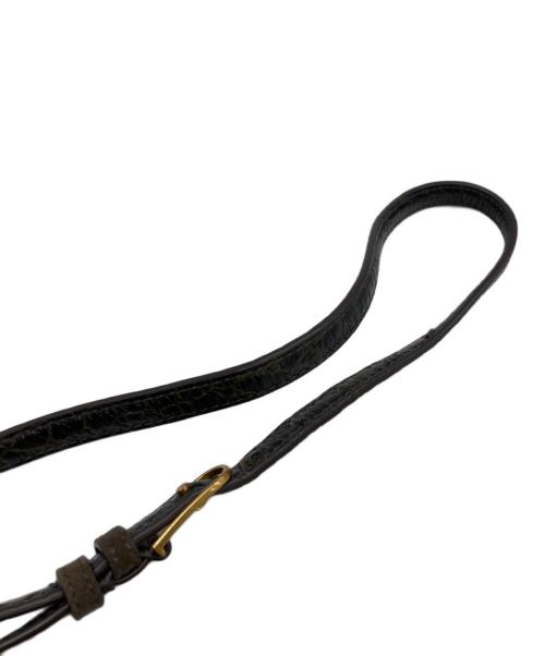 Sandro（サンドロ）Sandro (サンドロ) スウェード切替型押しショルダーバッグ ブラックの古着・服飾アイテム