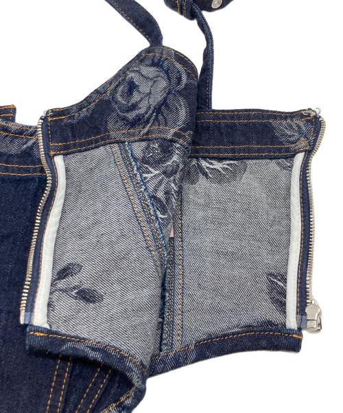 FETICO（フェティコ）FETICO (フェティコ) STUDIOUS (ステュディオス) 別注ROSE DENIM BUSTIER ネイビー サイズ:SIZE 1の古着・服飾アイテム