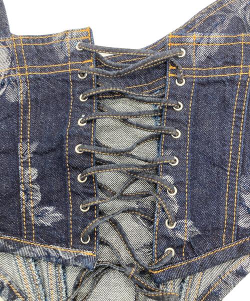 FETICO（フェティコ）FETICO (フェティコ) STUDIOUS (ステュディオス) 別注ROSE DENIM BUSTIER ネイビー サイズ:SIZE 1の古着・服飾アイテム