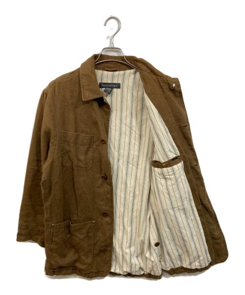 BANANA REPUBLIC（バナナリパブリック）BANANA REPUBLIC (バナナリパブリック) リネンカバーオールジャケット ブラウン サイズ:	SIZE XSの古着・服飾アイテム