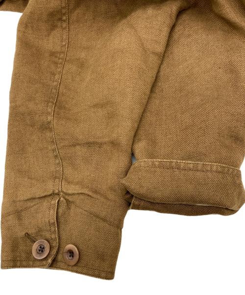 BANANA REPUBLIC（バナナリパブリック）BANANA REPUBLIC (バナナリパブリック) リネンカバーオールジャケット ブラウン サイズ:	SIZE XSの古着・服飾アイテム