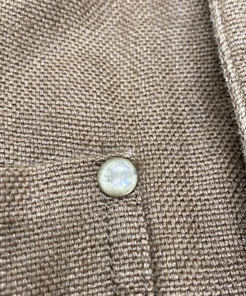 BANANA REPUBLIC（バナナリパブリック）BANANA REPUBLIC (バナナリパブリック) リネンカバーオールジャケット ブラウン サイズ:	SIZE XSの古着・服飾アイテム