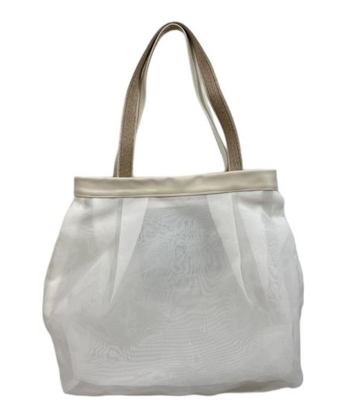 HIROKO HAYASHI（ヒロコ ハヤシ）HIROKO HAYASHI (ヒロコ ハヤシ) FABREメッシュショルダーバッグ ホワイトの古着・服飾アイテム