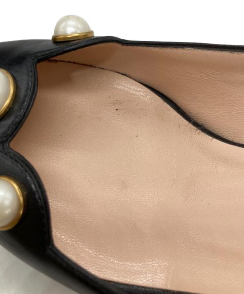 GUCCI（グッチ）GUCCI (グッチ) GGパールパンプス ブラック サイズ:	SIZE 36 1/2の古着・服飾アイテム