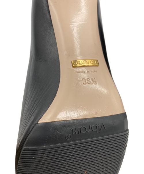 GUCCI（グッチ）GUCCI (グッチ) GGパールパンプス ブラック サイズ:	SIZE 36 1/2の古着・服飾アイテム