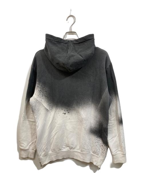 BALMAIN（バルマン）BALMAIN (バルマン) グラデーションフロントロゴサイドジッププルオーバーパーカー グレー サイズ:	SIZE Sの古着・服飾アイテム