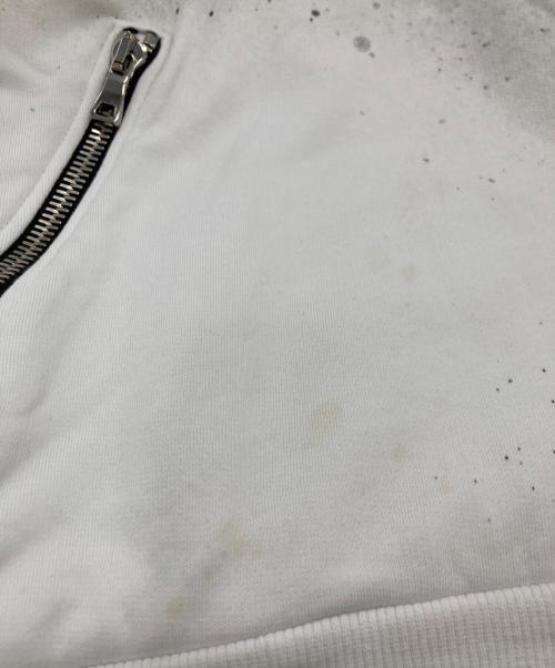 BALMAIN（バルマン）BALMAIN (バルマン) グラデーションフロントロゴサイドジッププルオーバーパーカー グレー サイズ:	SIZE Sの古着・服飾アイテム