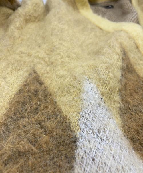 MINEDENIM（マインデニム）MINEDENIM (マインデニム) Kid Mohair Argyle Knit Long Cardigan ベージュ サイズ:SIZE 3の古着・服飾アイテム