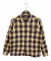 MINEDENIM（マインデニム）の古着「オンブレチェックオープンカラーシャツ」｜ブラウン