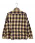 MINEDENIM (マインデニム) オンブレチェックオープンカラーシャツ ブラウン サイズ:2：10000円