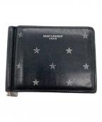 Saint Laurent Parisサンローランパリ）の古着「マネークリップ付き2つ折り財布」｜ブラック