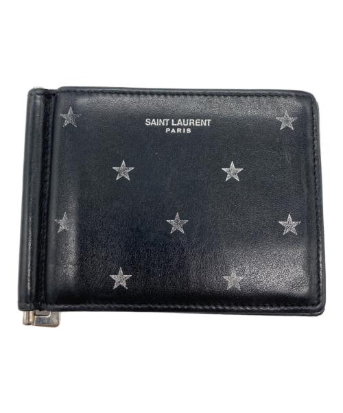 Saint Laurent Paris（サンローランパリ）Saint Laurent Paris (サンローランパリ) マネークリップ付き2つ折り財布 ブラックの古着・服飾アイテム