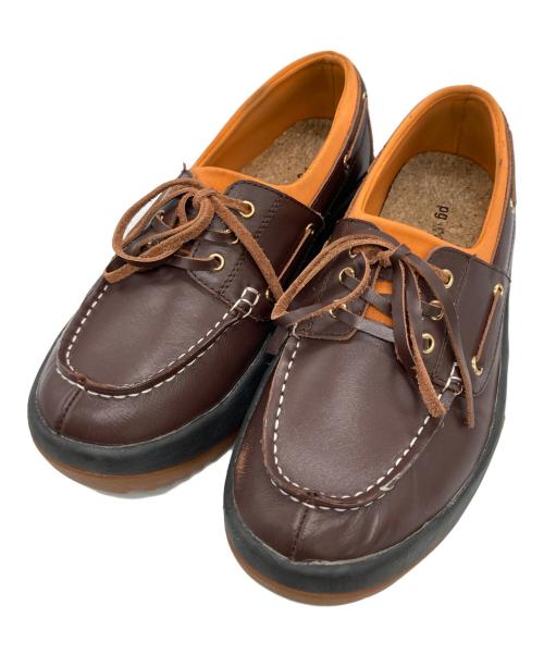 PG（ピージー）pg (ピージー) FELIXデッキシューズ ブラウン サイズ:	SIZE 43の古着・服飾アイテム