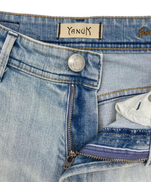 YANUK（ヤヌーク）YANUK (ヤヌーク) ルーズストレートデニムパンツ ブルー サイズ:	SIZE 24の古着・服飾アイテム