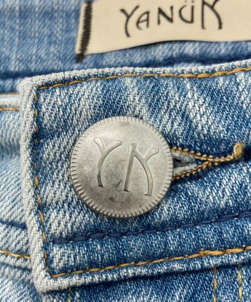 YANUK（ヤヌーク）YANUK (ヤヌーク) ルーズストレートデニムパンツ ブルー サイズ:	SIZE 24の古着・服飾アイテム