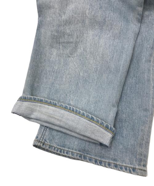 YANUK（ヤヌーク）YANUK (ヤヌーク) ルーズストレートデニムパンツ ブルー サイズ:	SIZE 24の古着・服飾アイテム