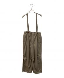 COLLAGE GALLARDAGALANTE（コラージュ ガリャルダガランテ）の古着「ストライプパラシュートパンツ」｜ベージュ