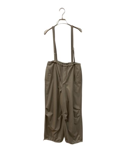 COLLAGE GALLARDAGALANTE（コラージュ ガリャルダガランテ）COLLAGE GALLARDAGALANTE (コラージュ ガリャルダガランテ) ストライプパラシュートパンツ ベージュ サイズ:Freeの古着・服飾アイテム