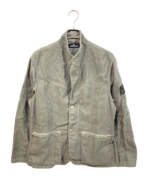 STONE ISLAND SHADOW PROJECT（ストーンアイランド シャドウプロジェクト）STONE ISLAND SHADOW PROJECT (ストーンアイランド シャドウプロジェクト) LINEN BLAZER ブラック サイズ:Lの古着・服飾アイテム