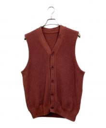 creperie（クレプリ）の古着「Moss Stitch V/N Vest」｜レッド
