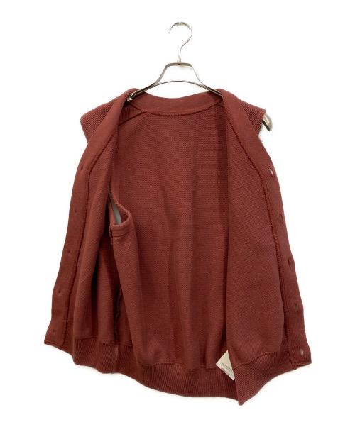 creperie（クレプリ）creperie (クレプリ) Moss Stitch V/N Vest レッド サイズ:SIZE 2の古着・服飾アイテム
