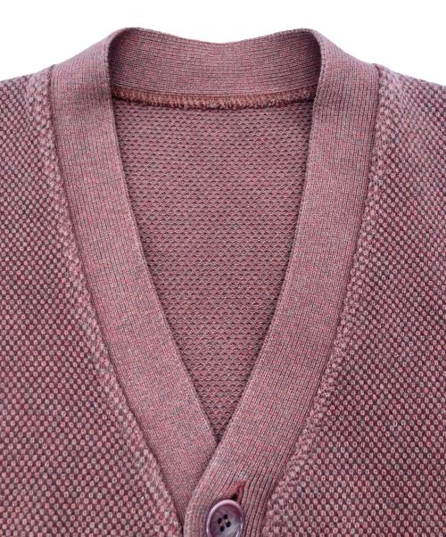 creperie（クレプリ）creperie (クレプリ) Moss Stitch V/N Vest レッド サイズ:SIZE 2の古着・服飾アイテム