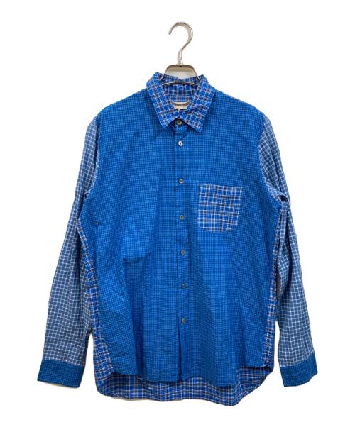 JAN MACHENHAUER（ヤンマッケンハウアー）jan machenhauer (ヤンマッケンハウアー) チェックシャツ ブルー サイズ:	SIZE 48の古着・服飾アイテム
