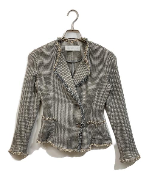 ADOLFO DOMINGUEZ（アドルフォ ドミンゲス）ADOLFO DOMINGUEZ (アドルフォ ドミンゲス) ツイードジャケット グレー サイズ:	SIZE 36の古着・服飾アイテム