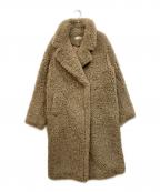 anukeアンヌーク）の古着「Ecofur Over Coat /エコファーオーバーコート」｜ブラウン