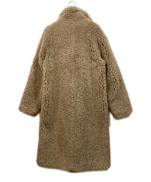 anuke（アンヌーク）anuke (アンヌーク) Ecofur Over Coat /エコファーオーバーコート ブラウン サイズ:38の古着・服飾アイテム