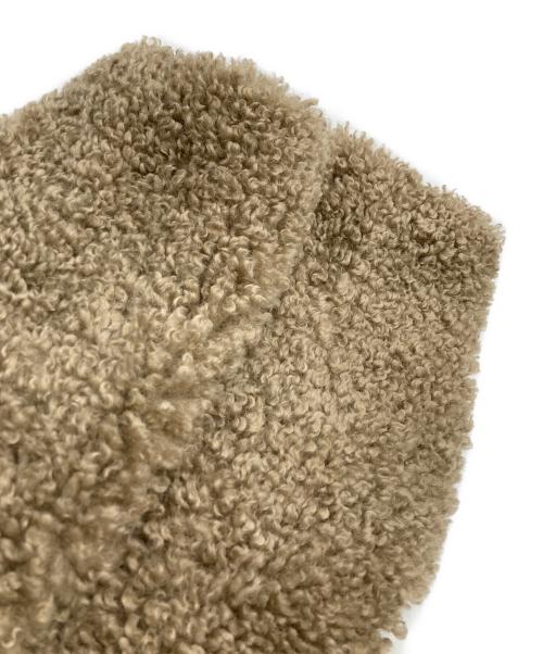 anuke（アンヌーク）anuke (アンヌーク) Ecofur Over Coat /エコファーオーバーコート ブラウン サイズ:38の古着・服飾アイテム