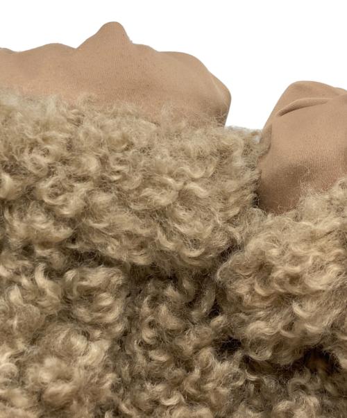 anuke（アンヌーク）anuke (アンヌーク) Ecofur Over Coat /エコファーオーバーコート ブラウン サイズ:38の古着・服飾アイテム