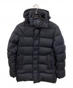 SHIPSシップス）の古着「VANKS(R)加工 ウールジップボタンダウンジャケット」｜ブラック