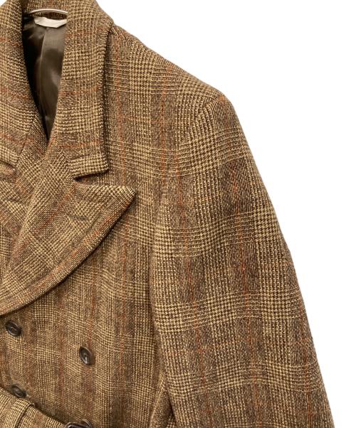 Paul Smith COLLECTION（ポールスミス コレクション）Paul Smith COLLECTION (ポールスミス コレクション) チェックダブルブレストコート ブラウン サイズ:SIZE Lの古着・服飾アイテム