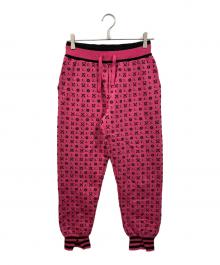 LEONARD SPORT（レオナール スポーツ）の古着「ニットパンツ」｜ショッキングピンク