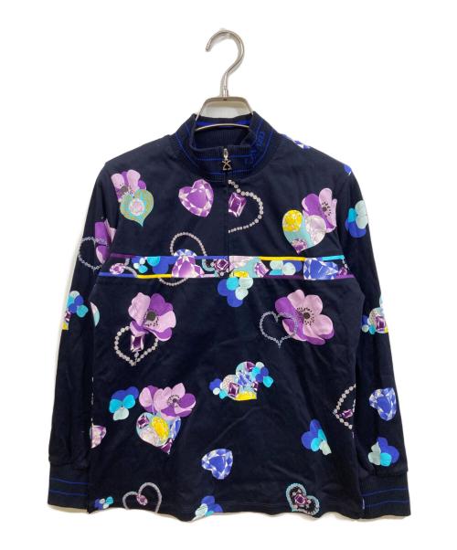 LEONARD SPORT（レオナール スポーツ）LEONARD SPORT (レオナール スポーツ) ハーフジップカットソー ネイビー サイズ:	SIZE 38の古着・服飾アイテム