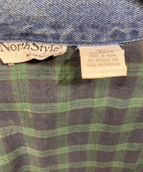 north style（ノース スタイル）north style (ノース スタイル) フード付きデニムジャケット インディゴ サイズ:Lの古着・服飾アイテム