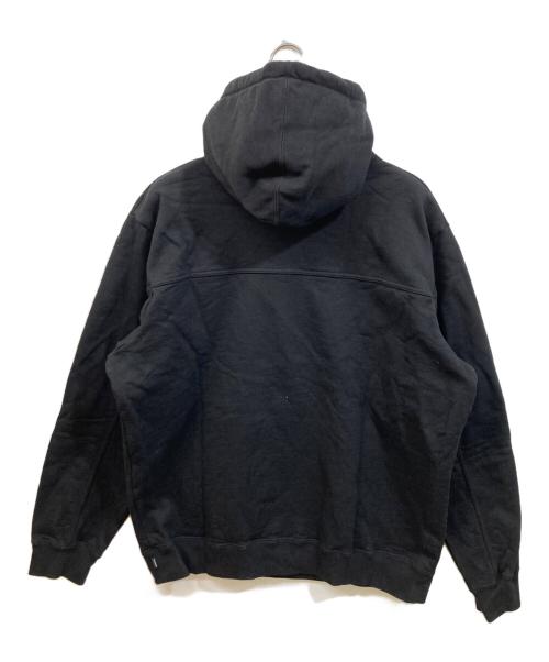 SUPREME（シュプリーム）Supreme (シュプリーム) Text Stripe Hooded Sweat shirt ブラック サイズ:SIZE XLの古着・服飾アイテム