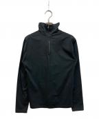 AURALEEオーラリー）の古着「ORGANIC COTTON COMPACT JERSEY HALF ZIP HI NECK L/S TEE」｜ブラック
