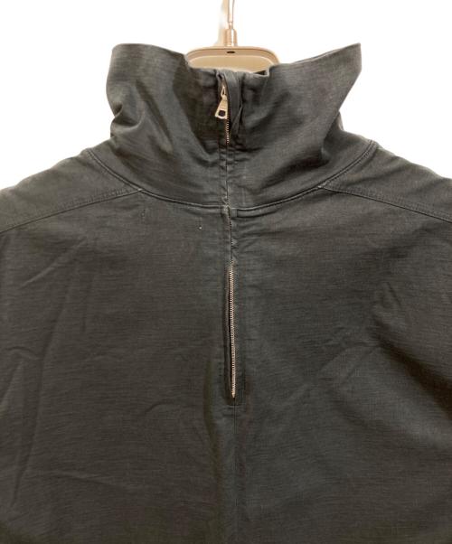 AURALEE（オーラリー）AURALEE (オーラリー) ORGANIC COTTON COMPACT JERSEY HALF ZIP HI NECK L/S TEE ブラック サイズ:	SIZE 0の古着・服飾アイテム